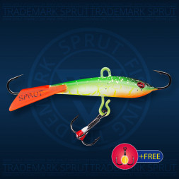 Балансир рыболовный для зимней рыбалки Sprut Tanpo №7 18г 65мм WGR-UV+тр. с ф/к