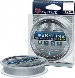 Леска Sprut Skyline Fluorocarbon Composition IceTech PRO Titanium 0.235 50м